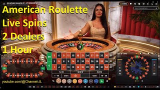 American Roulette Live Spins 2 Dealers 1 Hour 2025-04-23