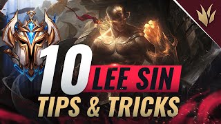 10 ADVANCED Lee Sin Tips \u0026 Tricks ONLY ONE TRICKS ABUSE - League of Legends