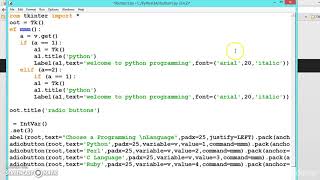 072 Learn python and ruby programming:- Radio button interaction