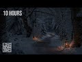 Frosted Pathway — Soft Winter Wind, Wood Creaks & Forest Ambience | Calm Snowy Trail Sounds 10 HOURS