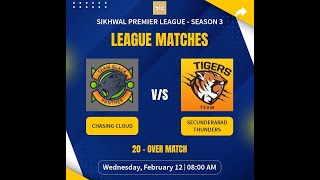 SIKHWAL PREMIER LEAGUE SEASON - 03 || ( CHASING CLOUD  v/s  SECUNDERABAD THUNDERS ) || ( KLR - 3 )