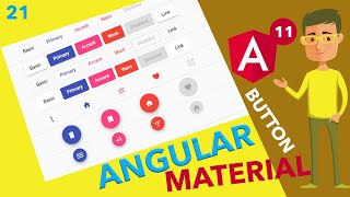🔴 Angular 11 Tutorial || Angular Material Button || Ujjwal Technical Tips