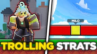 I TROLLED to level 100 in Roblox Bedwars..