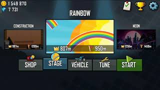 hill climb racing rainbow stage