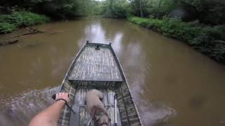 long tail 6.5hp headed down river