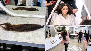 SONUNDA SAÇLARIMI KESTİRDİM 💇🏻‍♀️ 10 YIL SONRA DEĞİŞİM 🎉 BİZİMKİLERİN TEPKİSİ 😍 GÜNLÜK VLOG