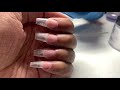 how to do diy snowflake christmas nails encapsulated snowflake nails acrylicnails diynails nails