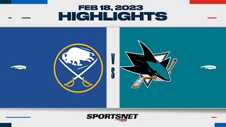 NHL Highlights | Sabres vs. Sharks - February 18, 2023