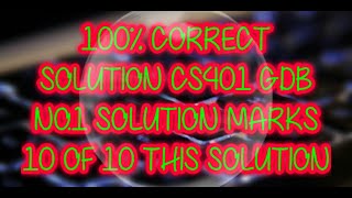 #cs401gdb #CS401gdb_solution CS401 GDB NO.1 solution fall 2021