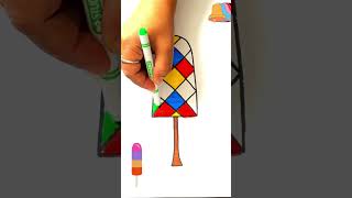 Easy Colorful Popsicle tutorial #art#shortsvideo #shortsvideo #howtodraw