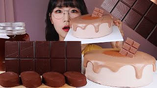 ASMR 파리바게트 행복해 초코퐁당 케이크, 초콜릿, 아이스크림까지 초콜릿 디저트 먹방🍫 *CHOCOLATE* CAKE, ICE CREAM DESSERT MUKBANG