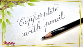 ✏️ COPPERPLATE CALLIGRAPHY Alphabet with a PENCIL