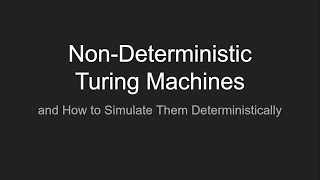 How to Simulate Non-Deterministic Turing Machines on a Deterministic Turing Machine