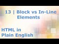 HTML5 Tutorial for Beginners | 13. Block vs Inline Elements (Display) - Making Websites