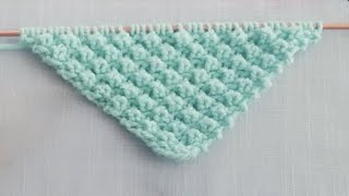 Relief Knit Stitch - Edge Increases for Triangle Shawl Knitting Patterns