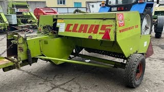 Проверяем на сене тюковый пресс Claas Markant 50 перед продажей.