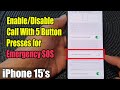 iPhone 15/15 Pro Max: How to Enable/Disable Call With 5 Button Presses for Emergency SOS
