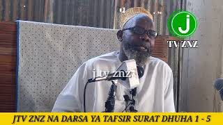 SHEIKH MSELEM BIN ALI MAKUZI YA MTUME WETU, SURAT DHUHA 1-5