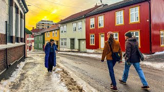 4K Walk Through Oslo Old Town: Colorful Houses \u0026 Historic Charm | Norway Walking Tour