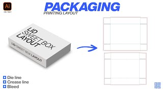 Lid Sweet Box Packaging | Printing Layout | Adobe illustrator in HINDI / हिंदी में