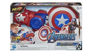 JC's playtime (J Unboxes The new Avengers NERF Power Moves Marvel Captain America Shield Sling)