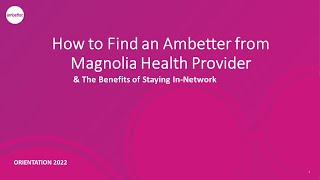 How to Find an Ambetter from Magnolia Health Provider