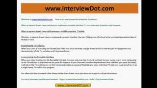 when to extend thread class and when to implement runnable java interview