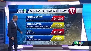 Northern California Atmospheric River Forecast | Strong winds, heavy rain, snow on Sunday