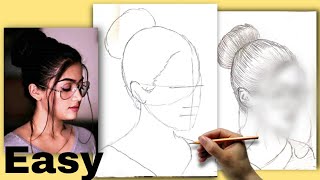 Easy Portrait Drawing Tutorial | Rashmika Mandanna | Drawing | Rashmika Mandanna Drawing