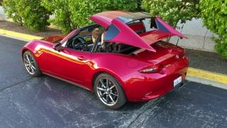 2017 Mazda MX-5 Miata RF retractable hardtop in action