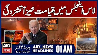 California Wildfires - Latest Update - ARY News 1 AM Headlines | 13th JAN 2025