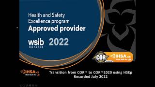 Transition from COR™ to COR™ 2020 Using HSEp at IHSA