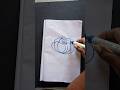 How to draw a flower with letter S for biginners #art#shorts