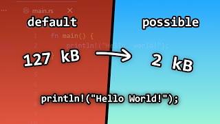 I made the Rust Hello World binary 50x smaller