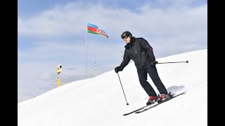 President Ilham Aliyev and First Lady Mehriban Aliyeva viewed work done at Shahdag Tourism Center