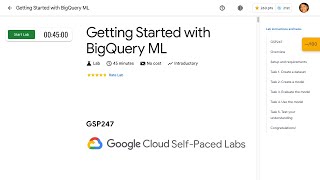 [2024] Getting Started with BigQuery ML GSP247