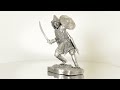 Mongol nomad warrior. Metal sculpture. Collection 54mm miniature figurine.