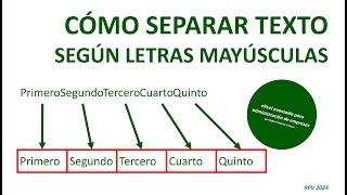 Cómo separar texto según letras mayúsculas