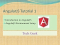 AngularJS Tutorial 1 | AngularJS Introduction