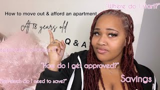 How to move out & afford an apartment at 18|| Tips on getting your own apartment Q& A