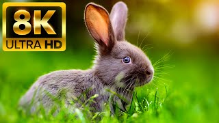 AROUND THE WORLD ANIMALS - 8K (60FPS) ULTRA HD - With Nature Sounds (Colorfully Dynamic)