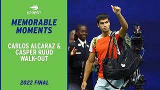 Carlos Alcaraz & Casper Ruud Walk-Out | 2022 US Open