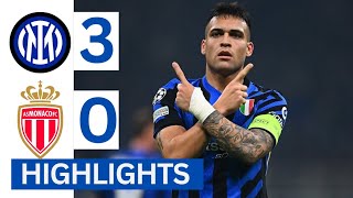 🔵Inter Milan vs AS Monaco (3-0) All Goals \u0026 Extended HIGHLIGHTS | UEFA Champions League!