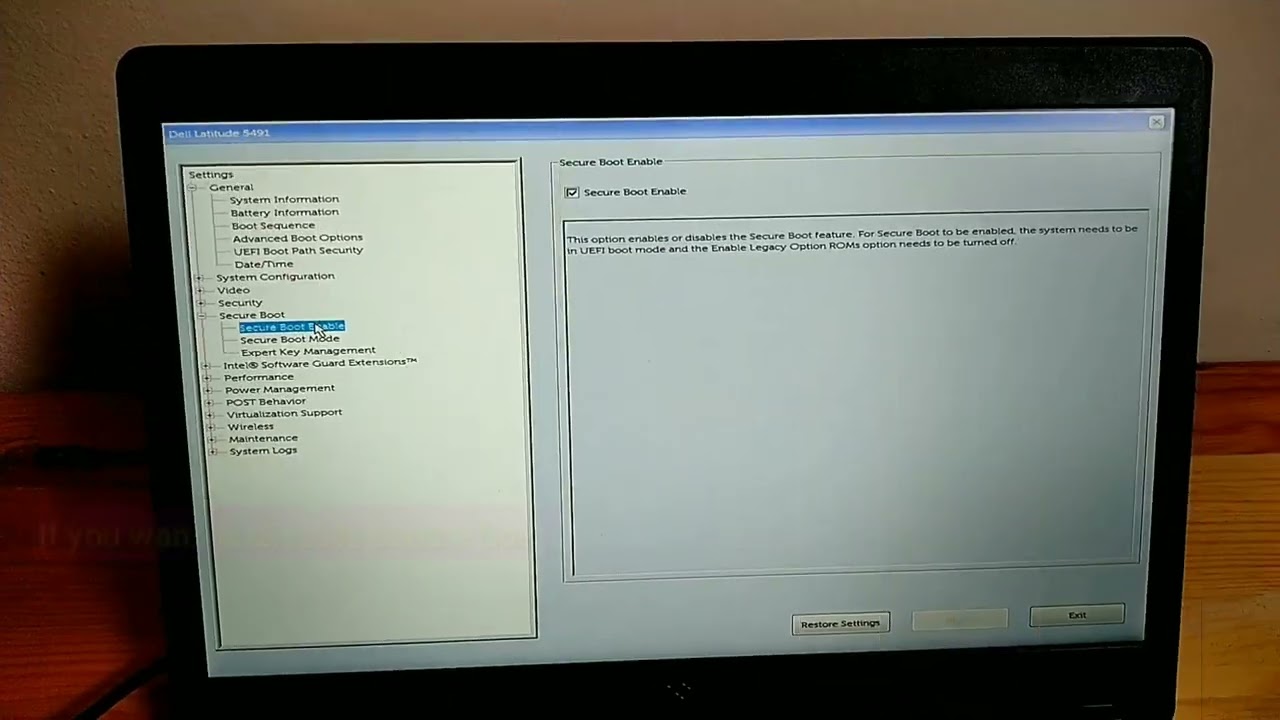 How To Enable Or Disable Secure Boot In Dell Laptop / Boot From A USB ...