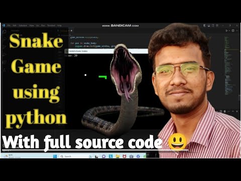 Snake Game In Python With Full Source Code 😃🤩 | Python Snake Game | How ...