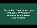 NodeJS : Can I execute nodejs javascript scripts in chrome devtools?