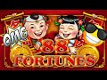 SUPER BIG WIN BONUSES & RETRIGGERS on 88 FORTUNES SLOT MACHINE!  AMAZING GAME!