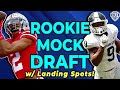 2-Round DYNASTY SUPERFLEX ROOKIE MOCK DRAFT with Landing Spots!