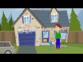 Caillou locks his Dad ou of the house and gets grounded