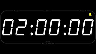 2 Hour - TIMER \u0026 ALARM - 1080p - COUNTDOWN